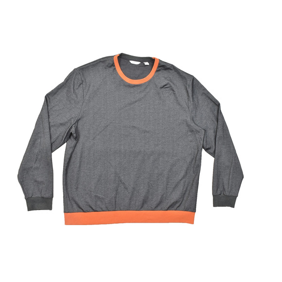 Calvin Klein Men's Gray Sweater Crewneck with Orange Accent Trim Size XXL - Picture 1 of 8